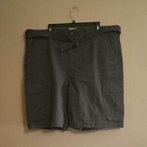 New Mutual Weave Men's Size 42 Big Gray Belted Cargo Shorts